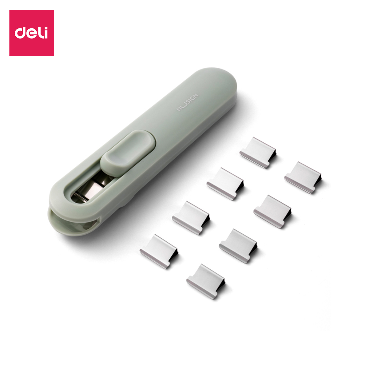 Set kẹp giấy 8 ghim thay thế Deli, kẹp cố định giấy bằng thép không gỉ, kẹp tài liệu hồ sơ văn phòng chắc chắn tái sụng