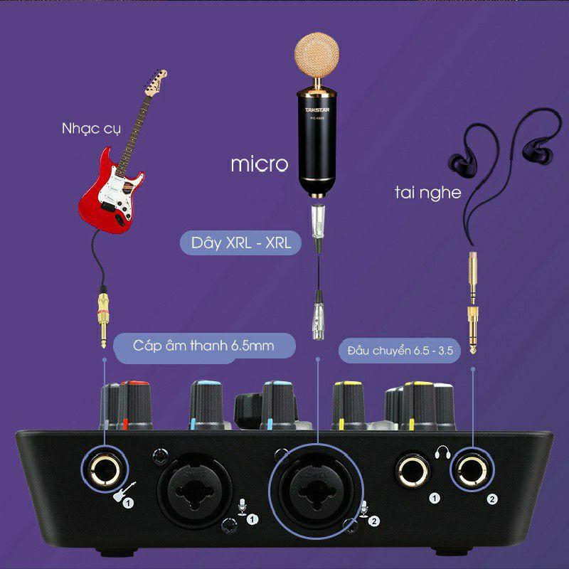 BỘ SOUND CARD ICON Upod Pro có 72 hiệu ứng và chất lượng 16bit/48kHz hỗ trợ nguồn 5-48v mic thu am anh kyo