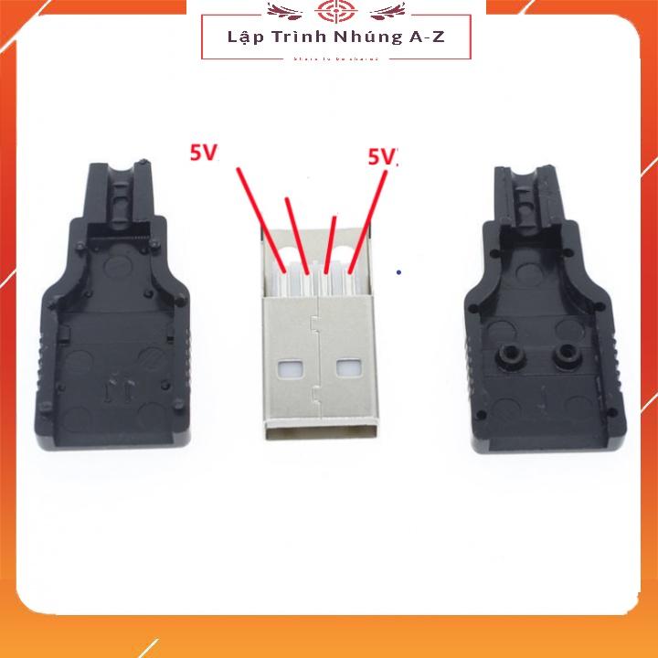 [Lập Trình Nhúng A-Z][G14] Đế Ra Chân Cổng USB Đực - Cái (USB DIP)