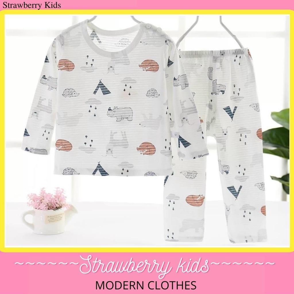 Bộ Dài Tay Cho Bé Trai từ 10-25kg Cotton Tre Quảng Châu Loại 1