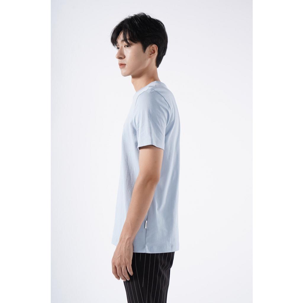 Áo thun nam tay ngắn thêu họa tiết form fitted vải cotton - 10S21TSH030 LASTORE MENSWEAR