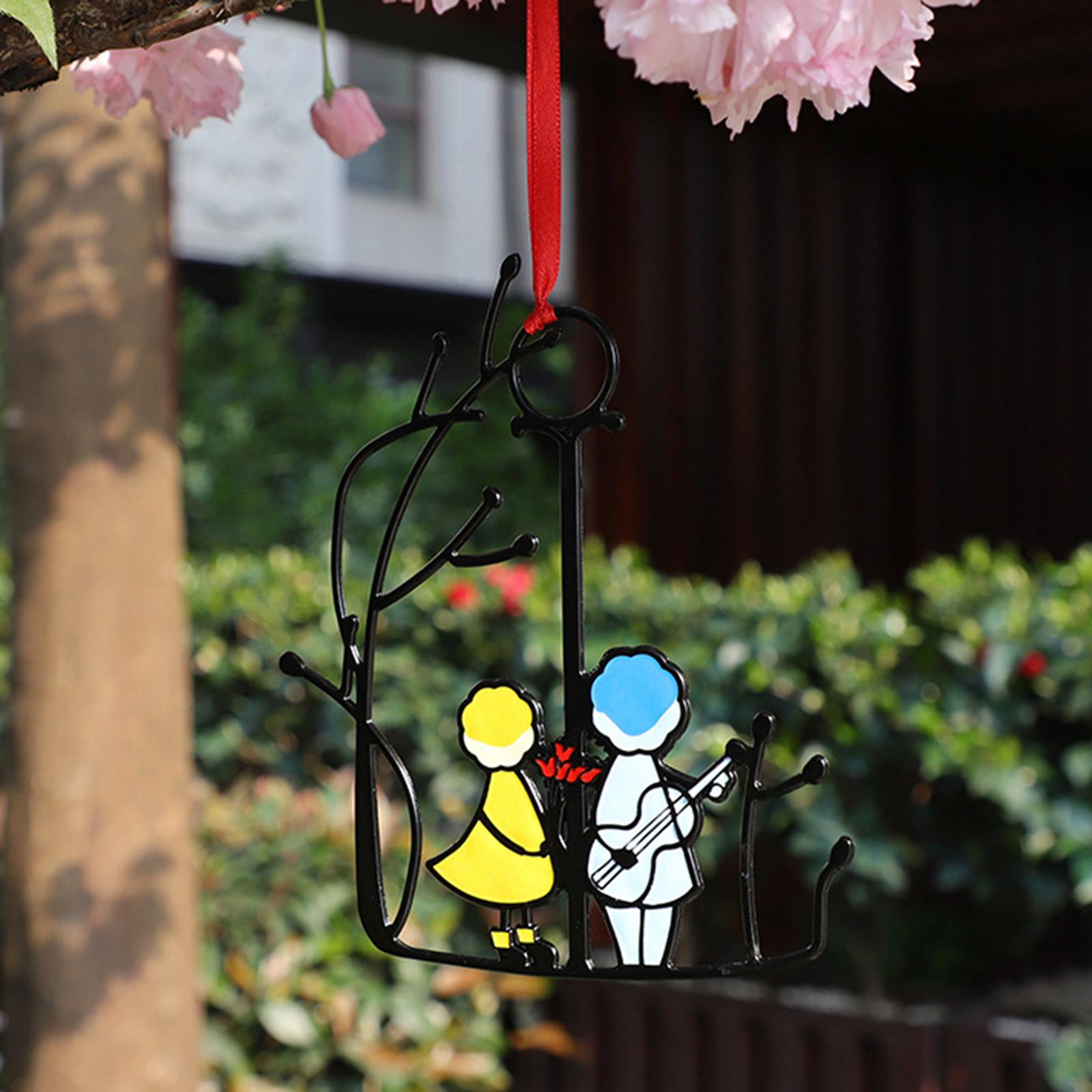 Suncatcher with Love Window Panel Pendant Hanging Decor