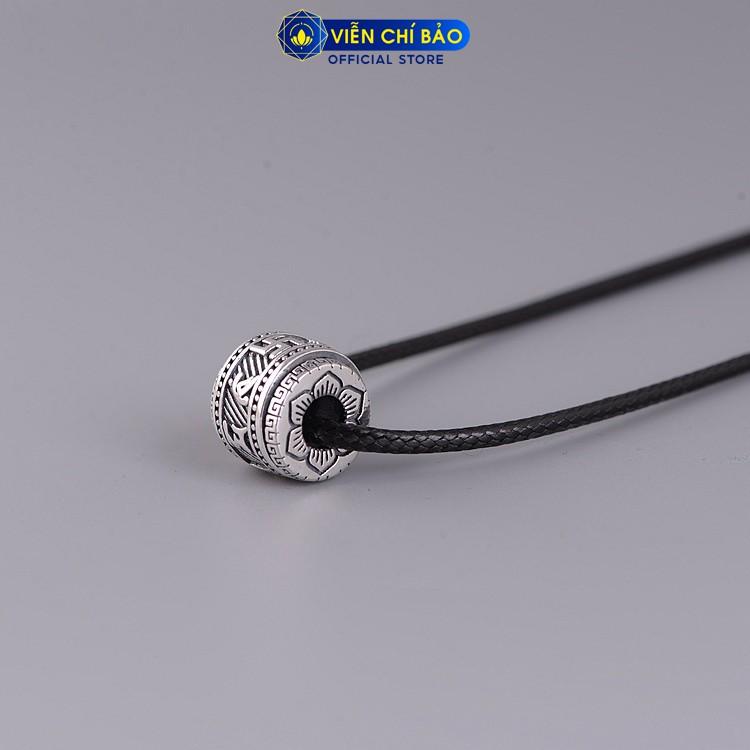 Mặt dây chuyền bạc nam, vòng cổ Lục Tự Chân Ngôn Tròn Bạc Thái chất liệu bạc Thái 925 thương hiệu Viễn Chí Bảo M100643