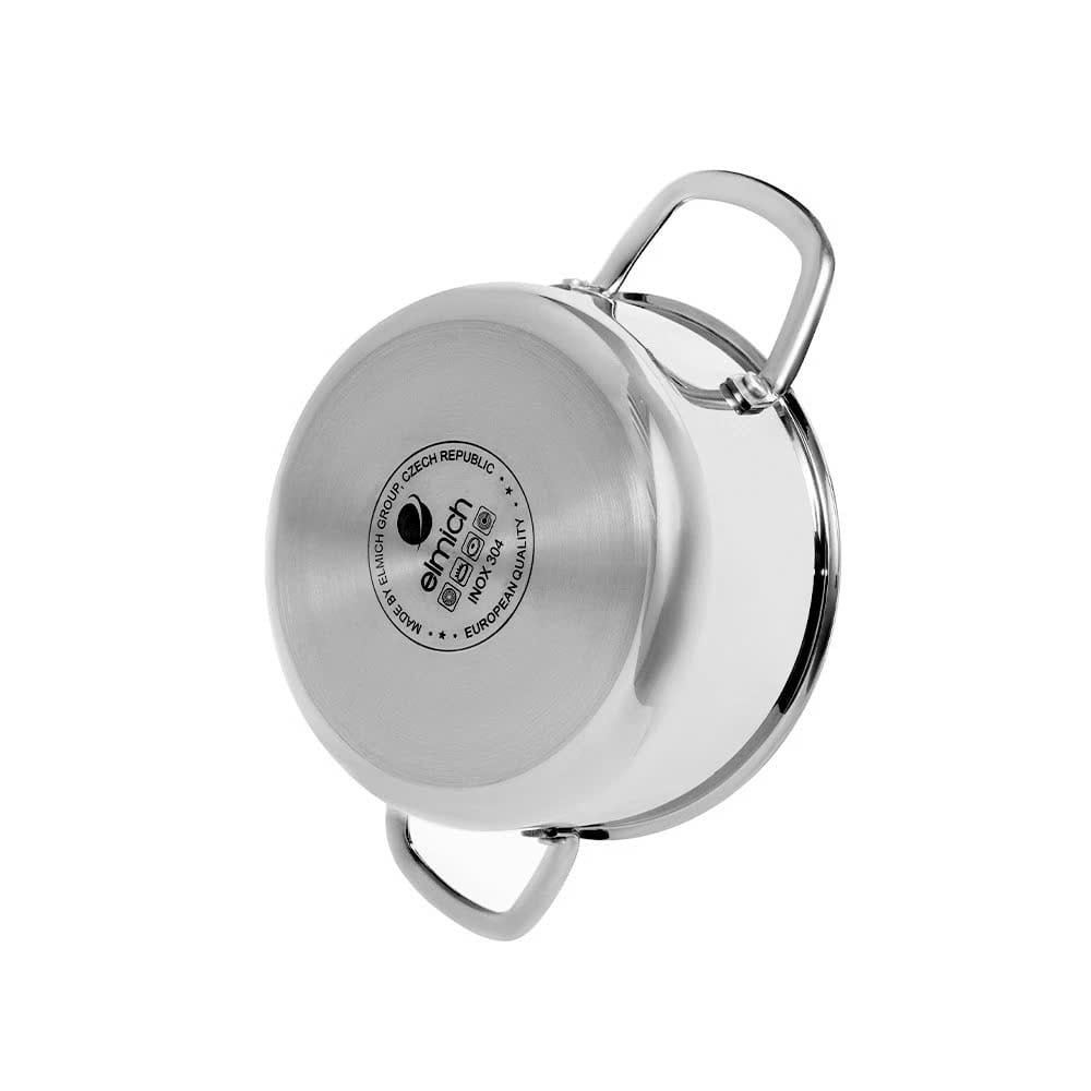 Bộ nồi chảo inox nguyên khối Elmich Trimax EL-2136OL04, nồi size 16, 20, 24cm, chảo 24cm - Hàng chính hãng