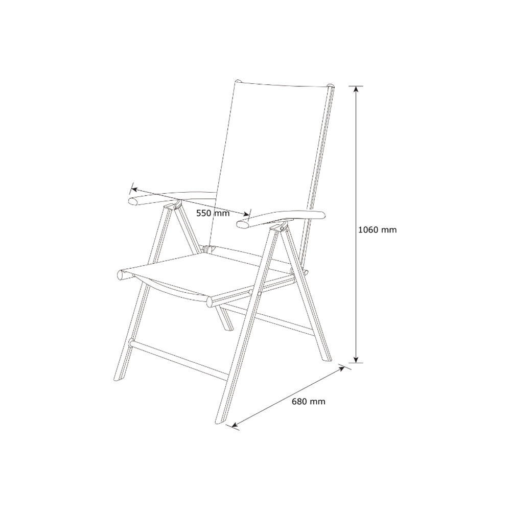 Ghế ngoài trời | JYSK Mellby | nhôm | đen | R55xS68xC106cm