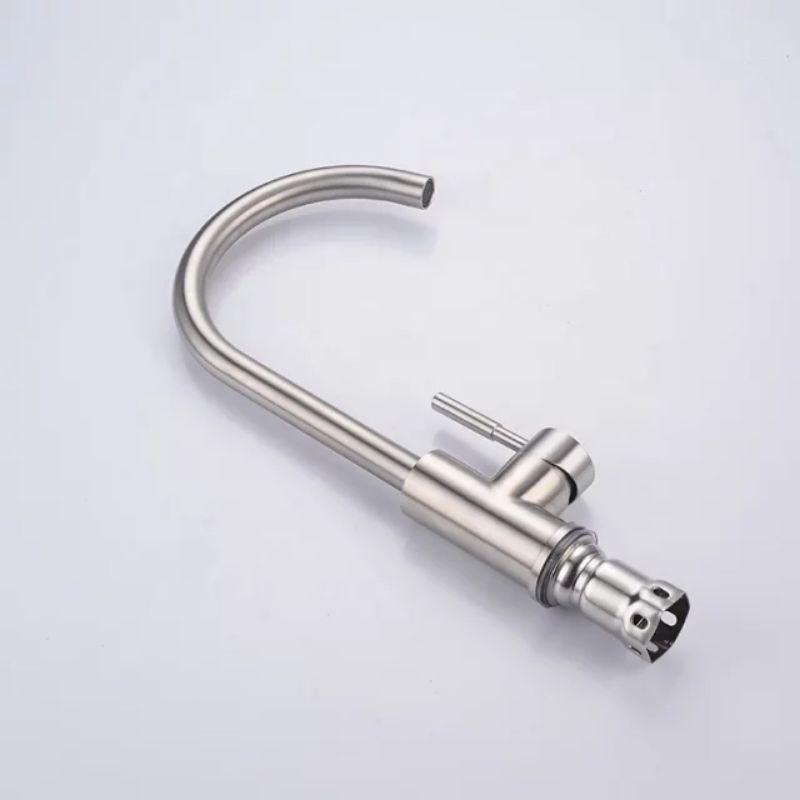 VÒI RỬA CHÉN NÓNG LẠNH KIỂU TRÒN ỐNG PHI 24 INOX SUS 304 VRC01