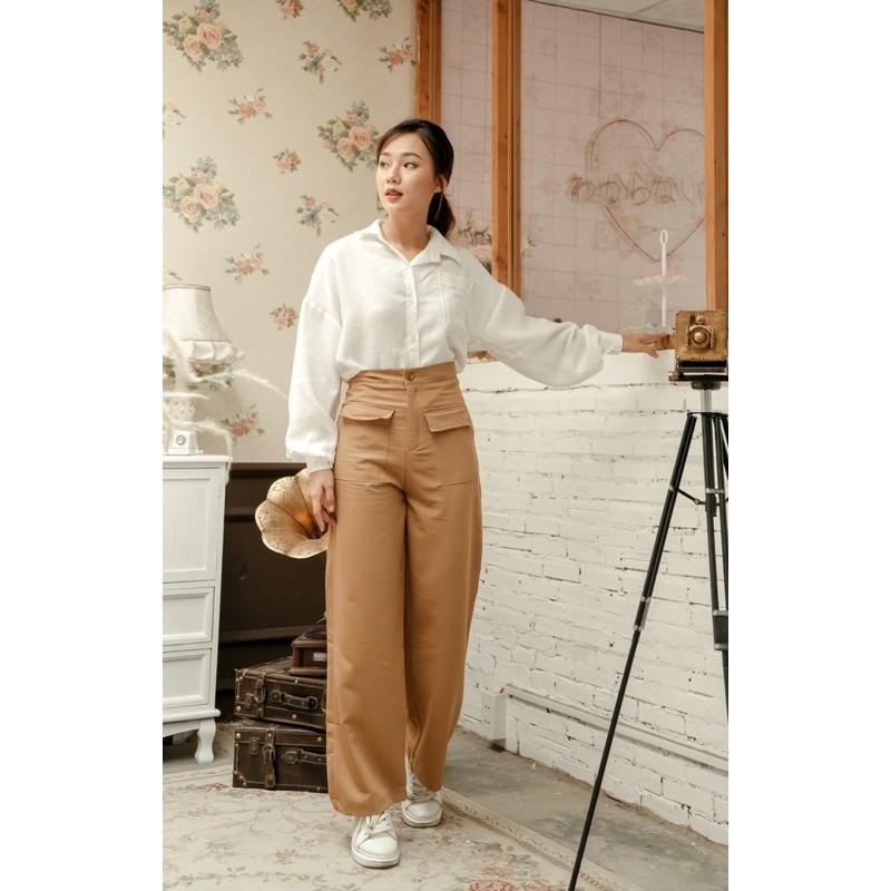 Sơ mi trắng chỉ nổi