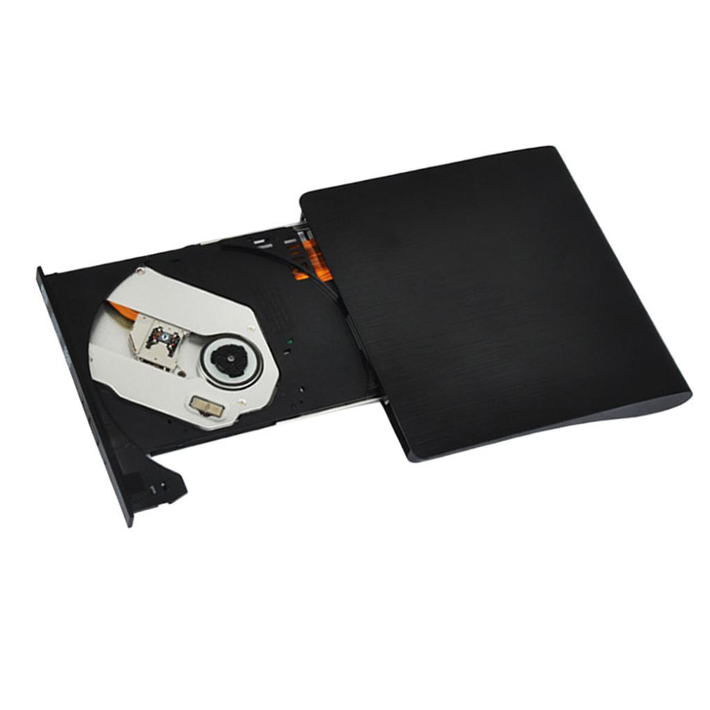 Slim USB3.0 External Mobile DVD CD ROM Drive Reader Player Black