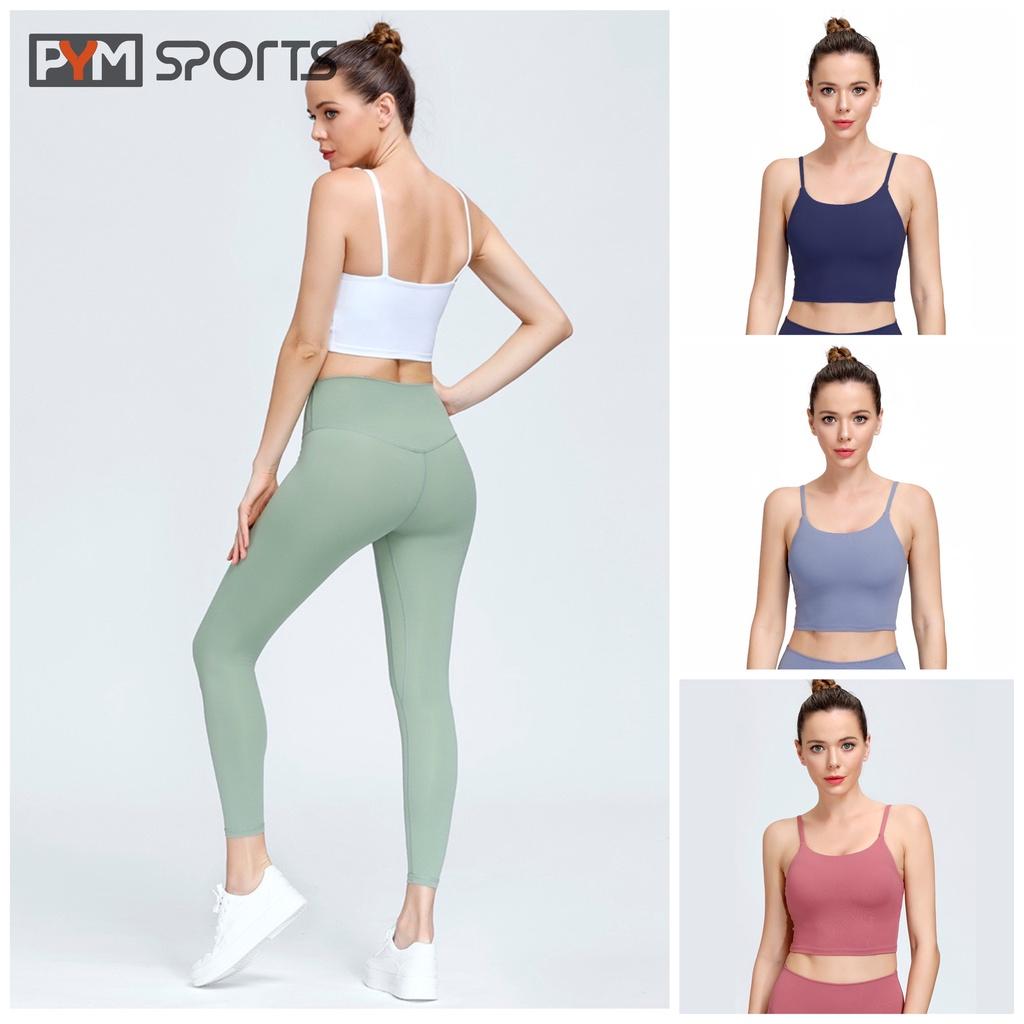 Áo Bra Tập Gym,Yoga PYM SPORT-PYMBR024 -2 Dây Nâng Ngực, Hở Lưng, Cúp Ngực 5 Màu Trắng, Đen, Xanh dương, Xanh than, Hồng