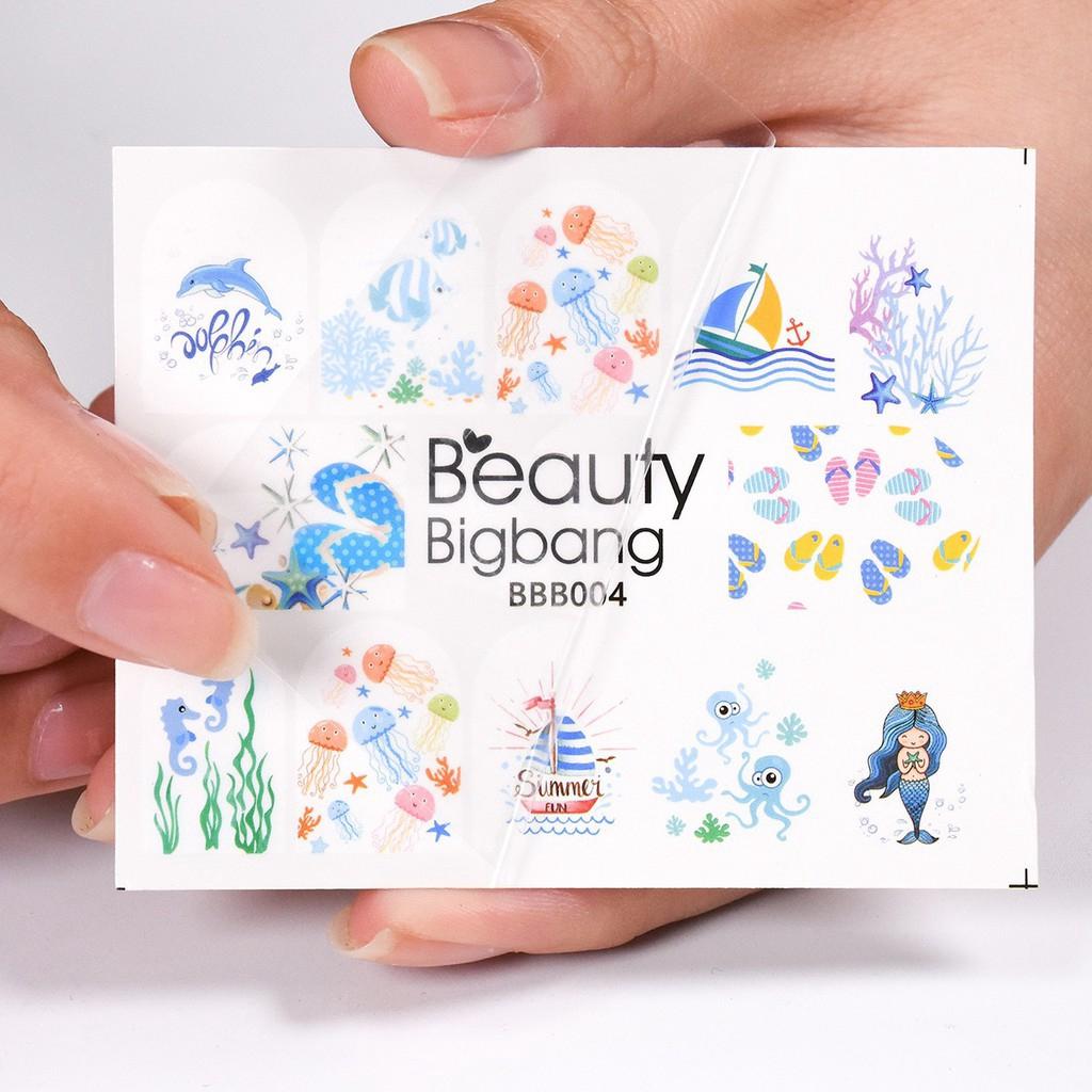 Set 1/5 nhãn dán kiểu dáng đẹp mắt dùng trang trí cho móng tay