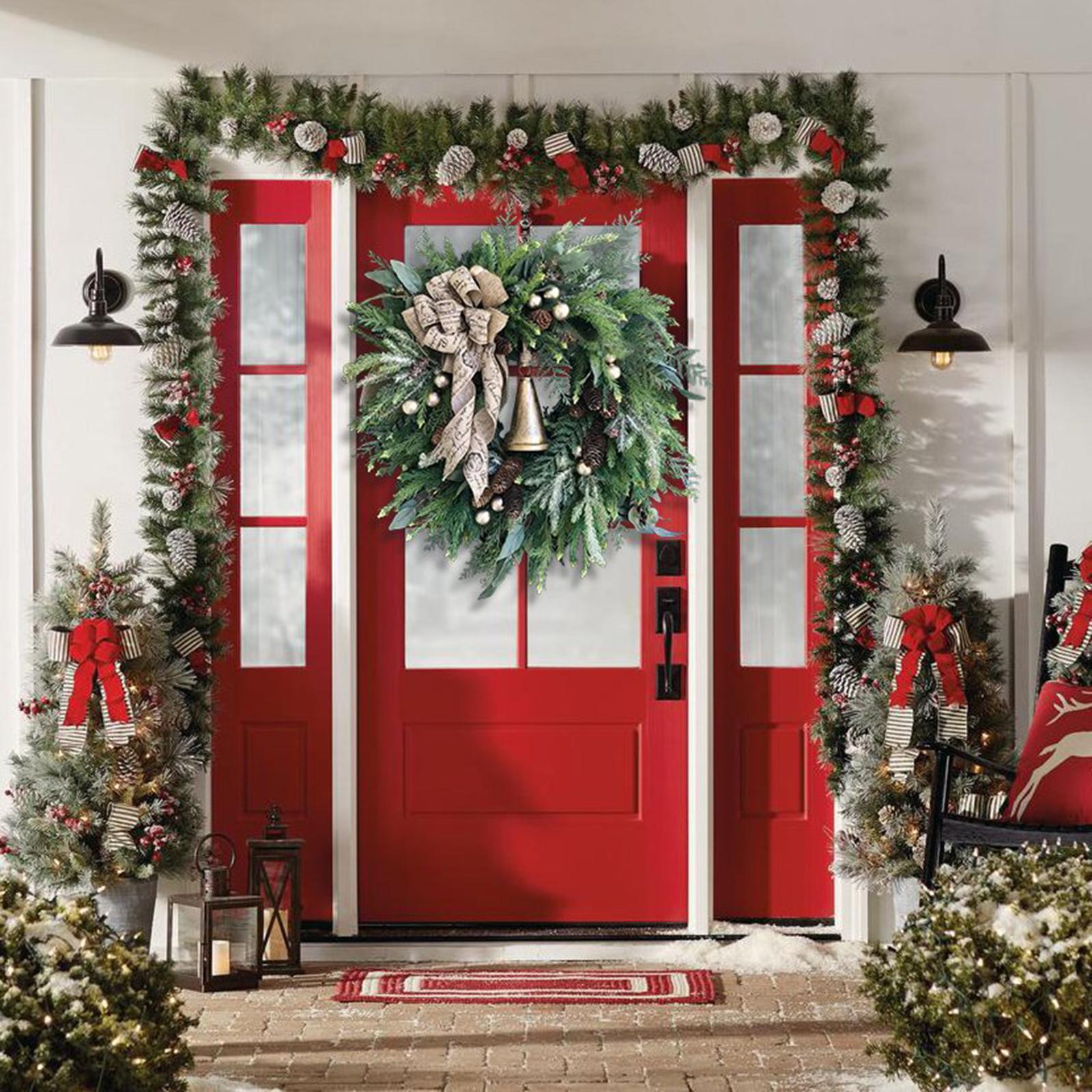 Artificial Wreath Christmas Winter Wreath Garland for Door Wedding