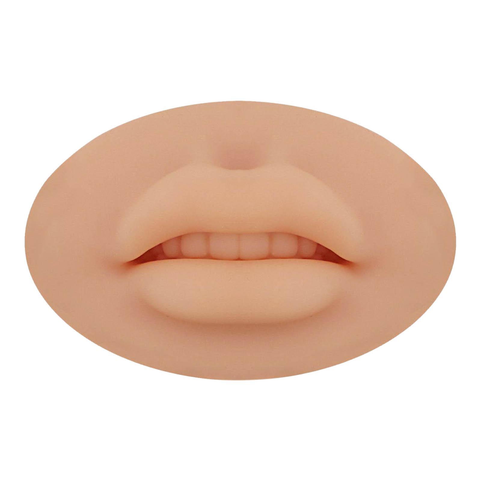 5D Silicone Lips Practice Permanent Soft for Beginners Piercing Practice Light