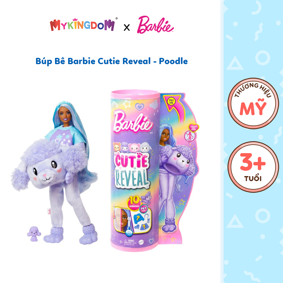 Đồ Chơi Búp Bê Barbie Cutie Reveal - Poodle BARBIE HKR05/HKR02