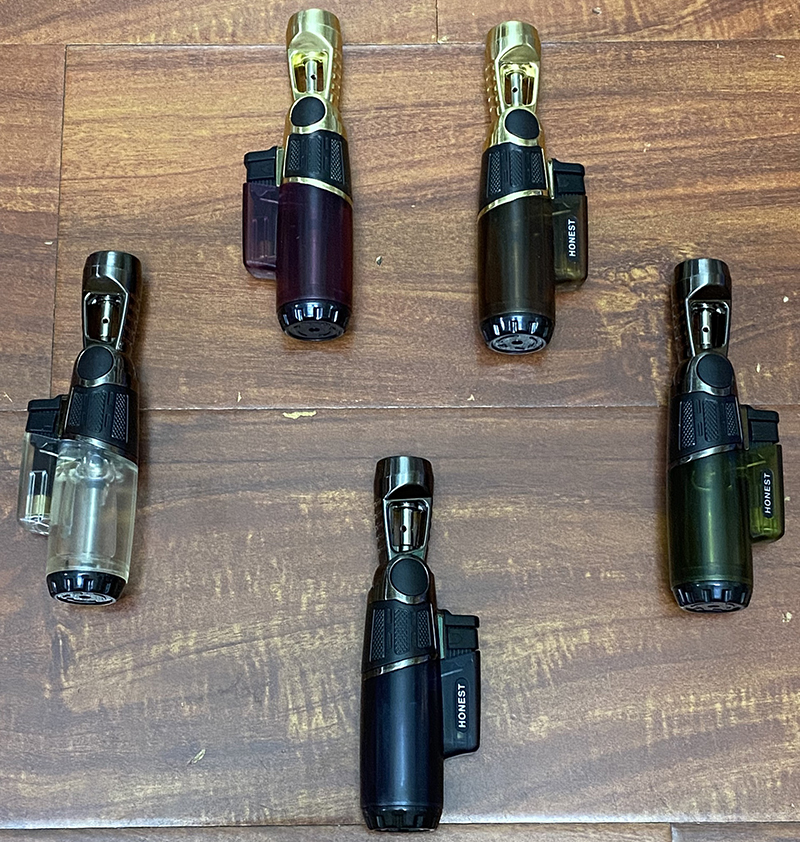 Vỏ Hột Quẹt Bật Lửa Gas Honest BCZ-777 Khò 3 Tia Cực Mạnh, Nhìn Thấy Lượng Gas - Nhiều Màu