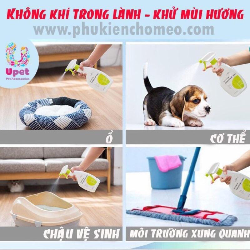 XỊT KHỬ TRÙNG, KHỬ MÙI MÔI TRƯỜNG CHÓ MÈO EnOug chai 500ml