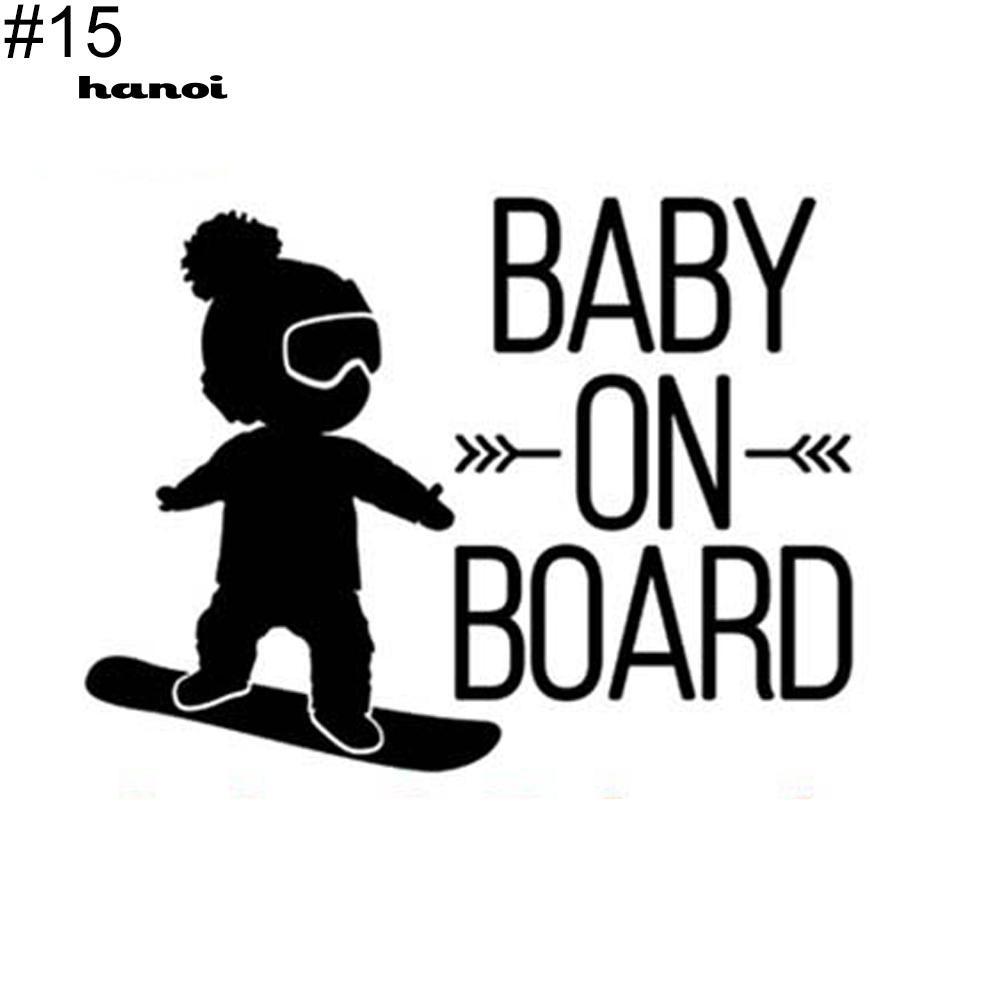 Giấy dán xe hơi in chữ Baby On Board dễ thương