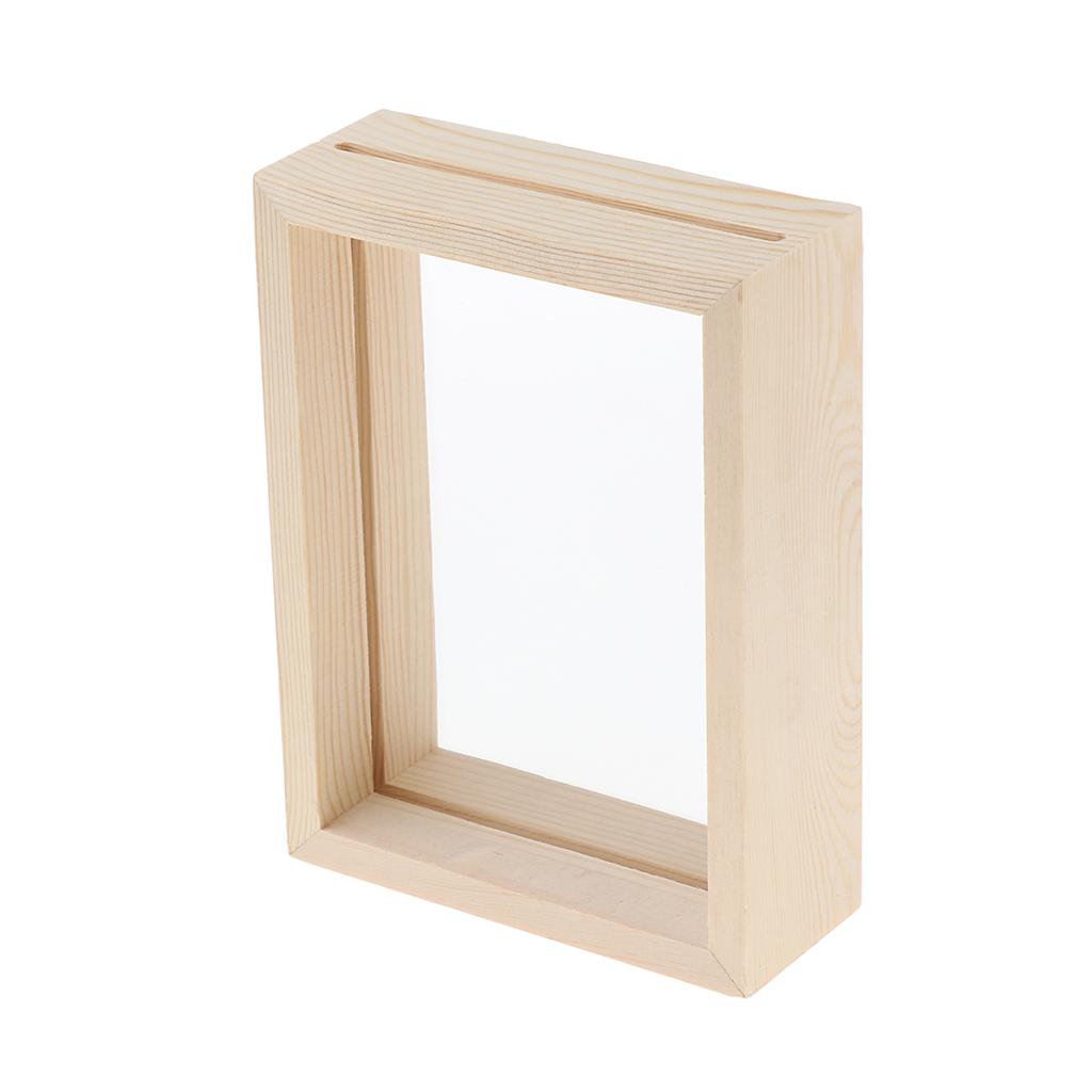 Creative double-sided glass specimen transparent wooden frame