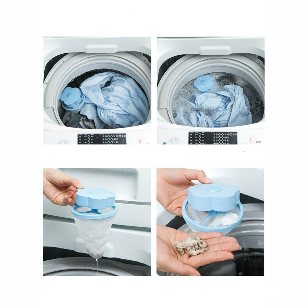 Combo 5 phao lọc rác cặn bẩn máy giặt gom rác lồng giặt giúp sạch hơn tăng tuổi thọ máy - 5 phao lưới hồng