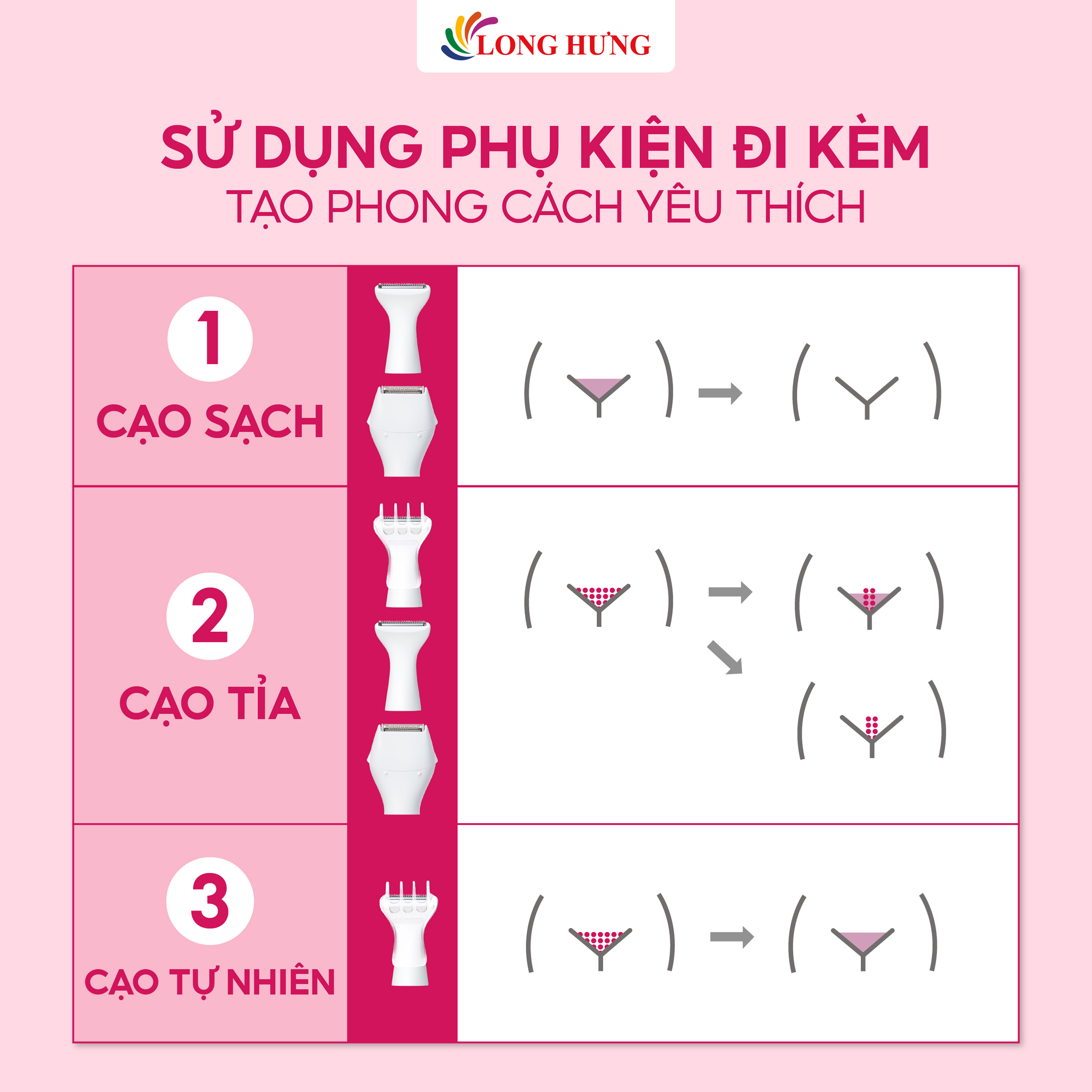 Máy cạo lông Bikini Panasonic ES-WV62BH202 - Hàng chính hãng