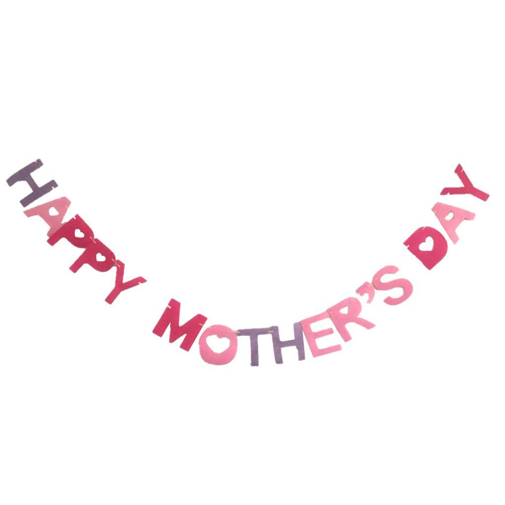 Mother's Day Decorations Happy Mother's Day Mom Banner Garland Photo Props