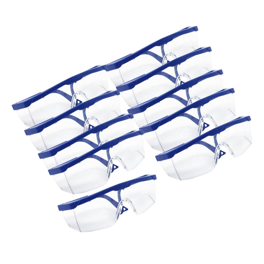 Lots 10 Lightweight Safety Glasses Eye Protector w/Clear Lens Dust-proof