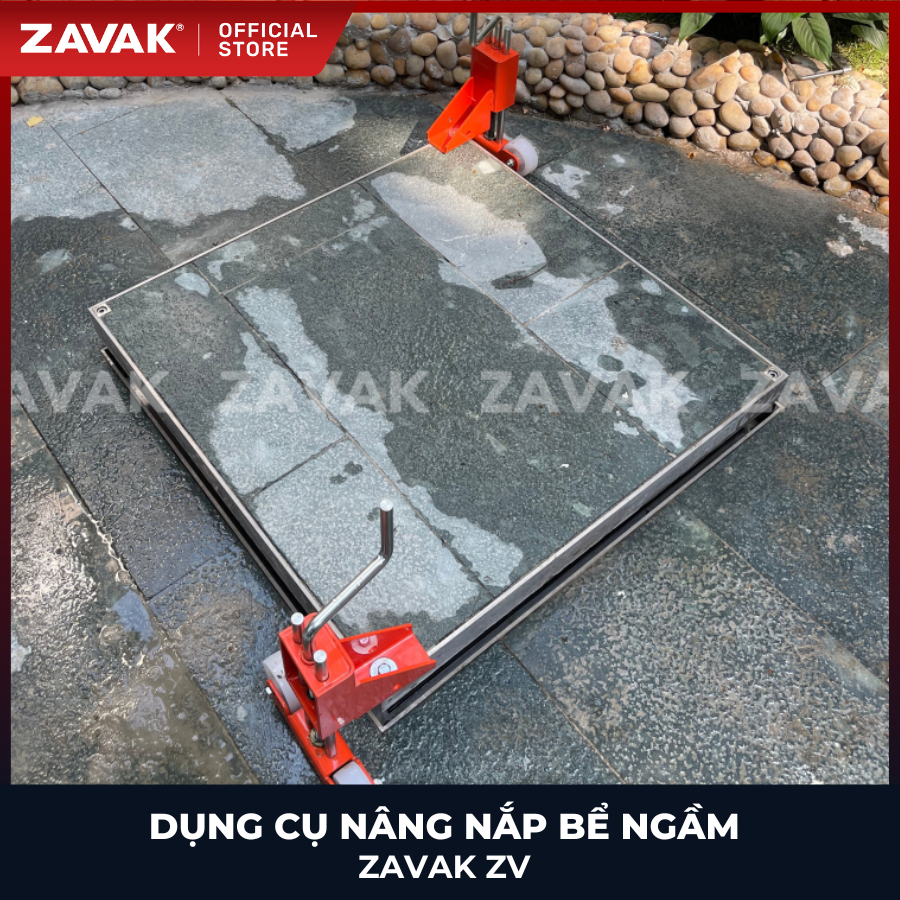 Dụng Cụ Nâng Nắp Bể Ngầm Inox ZAVAK ZV200 (&lt;200kg) Phụ Kiện Mở Khóa Bulong Nắp Bể Âm Sàn