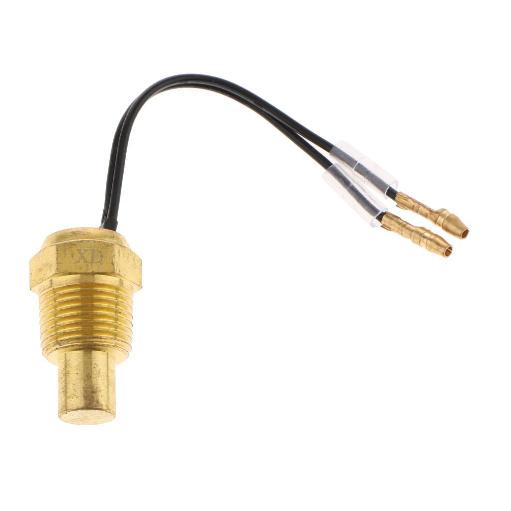 2X Universal Car Truck Water Temperature Gauge Sensor Plug Adapter Wire 17mm