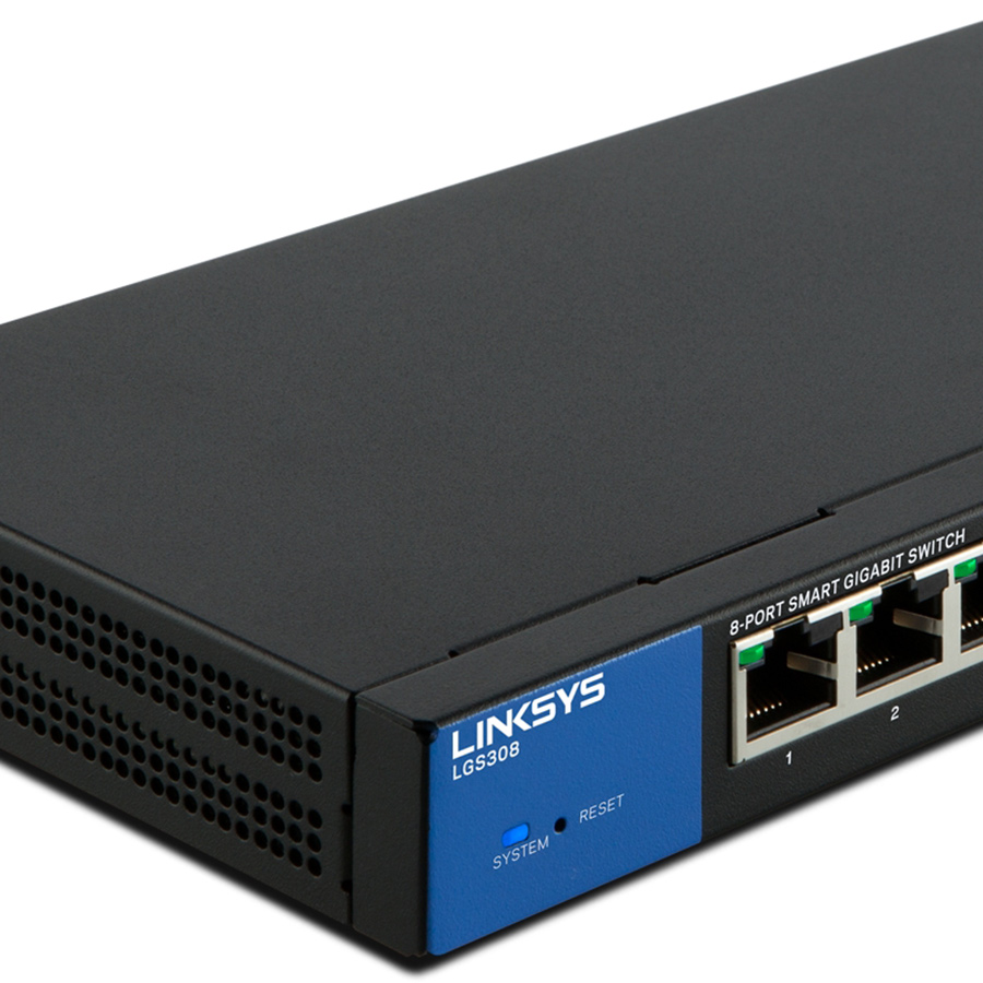 Switch Linksys LGS308-AP Smart 8-Port Business Gigabit - Hàng Chính Hãng