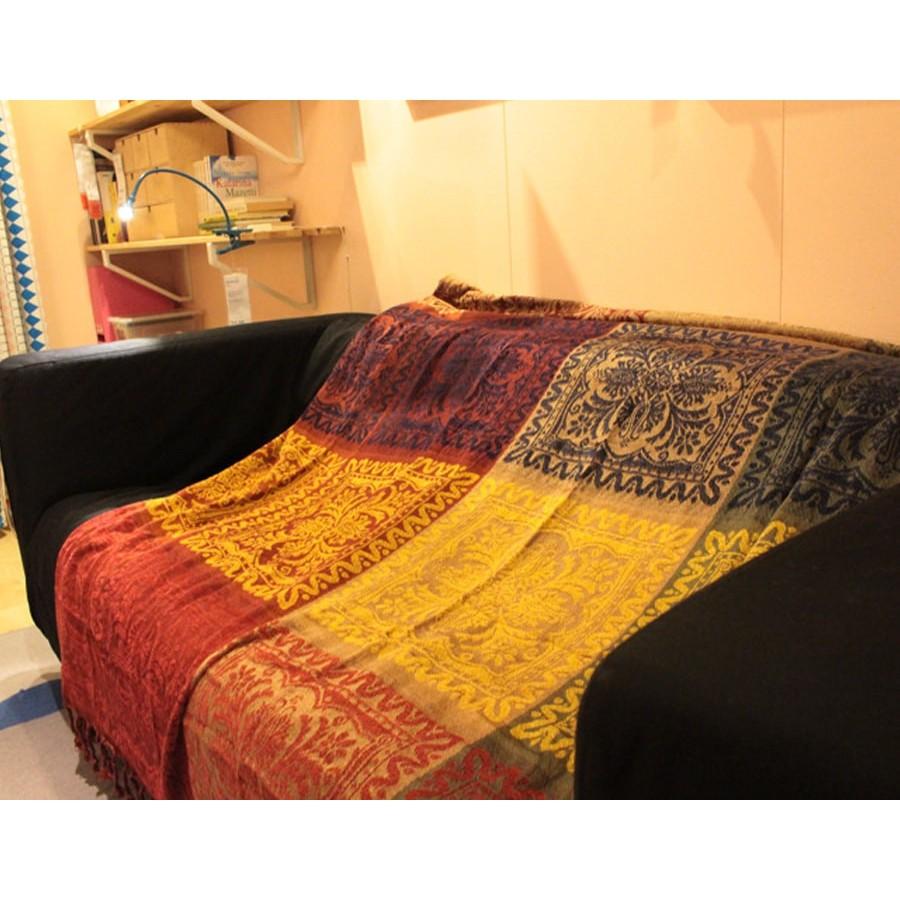 Thảm Thổ Cẩm Bohemian 190cm x 150cm MD30, khăn phủ sofa, chăn du lịch siêu mềm mịn kích thước 1m5x1m9