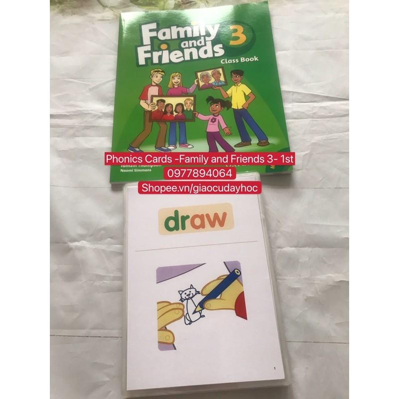 Thẻ Phonics -Family and Friends 3 -1st (ép plastics bền đẹp )