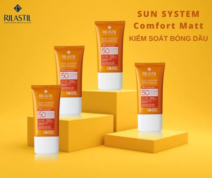 Kem Chống Nắng Giup Che Khuyết Điểm Trên Da Rilastil Sun System Ppt Comfort Matt Formula Spf 50+ Bảo Vệ Da Tối Ưu Khỏi Tia UVA, UVB Ngăn Ngừa Nám Da, Sạm Da 40ml