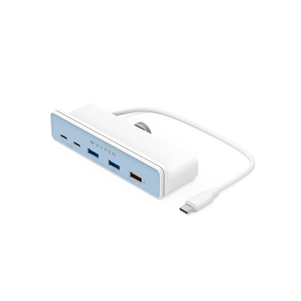 Cổng Chuyển Chuyên Dụng iMac 24″ Hyperdive 5-IN-1 USB-C HUB HD34A6 (Kèm 7 Miếng Dán Theo Màu iMac 24″) Hàng Chính Hãng