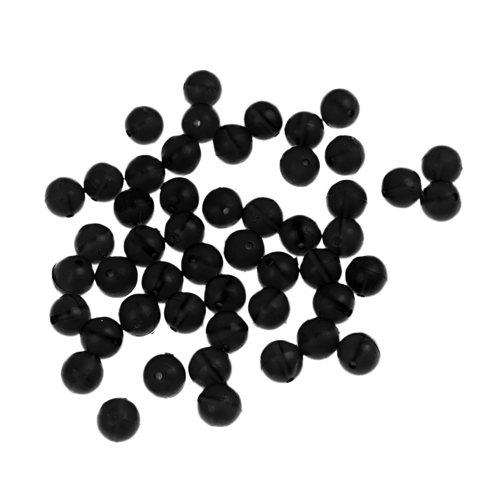 50x Carp Fishing Rubber Beads Terminal End Tackle Accessories