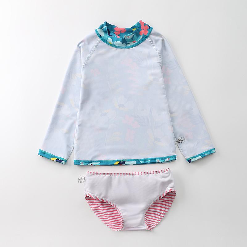 Đồ Bơi Cho Bé Gái Hai Mảnh Tay Dài Đồ Bơi Cho Bé Chống Tia UV Đi Biển Mùa Hè Bơi Tắm Quần Áo Nàng Tiên Cá Kỳ Lân Áo Tắm trẻ Em