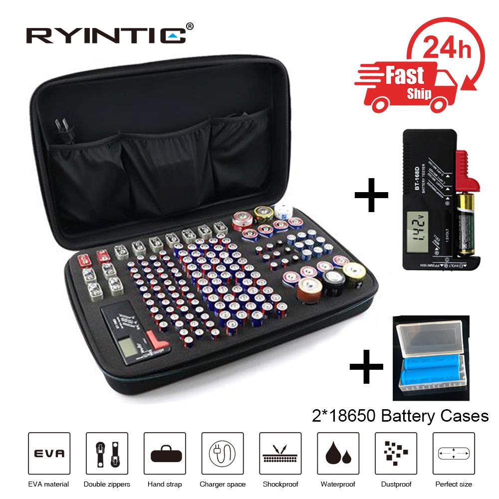 2022 Hộp đựng pin AA/AAA/C/D/9V chống sốc di động mới nhất Hộp đựng hộp đựng tổ chức Giá đỡ thêm không gian cho máy kiểm tra pin Màu sắc: Máy kiểm tra nhỏ Màu xám