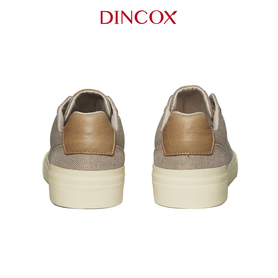 Giày Vải Sneaker Canvas Đế Bằng Nam DC30 Beige Dincox Shoes