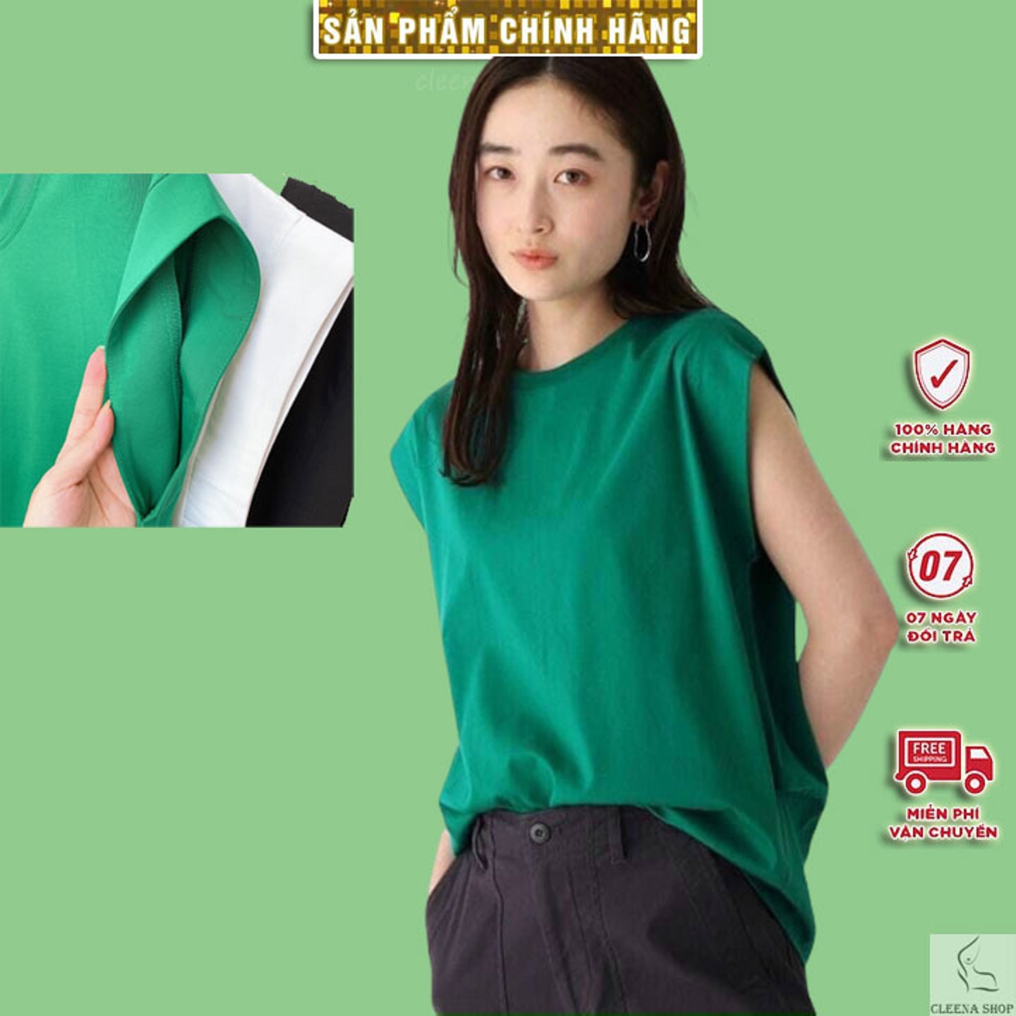 Áo cánh dơi cộc tay cotton cổ tròn, co giãn, rộng
