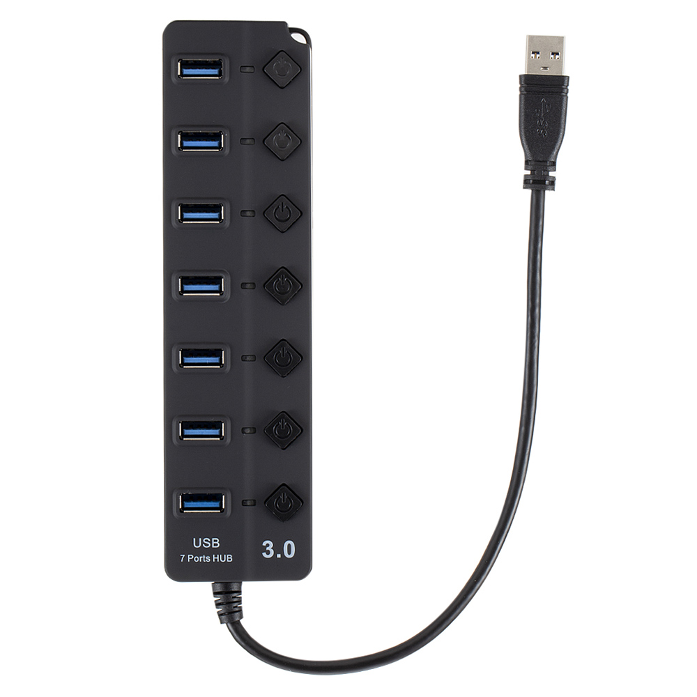 Bộ Chia Hub USB 3.0 7 Cổng Với Công Tắc Tốc Độ Cao 5GbPS Micro Expander Dành Cho PC
