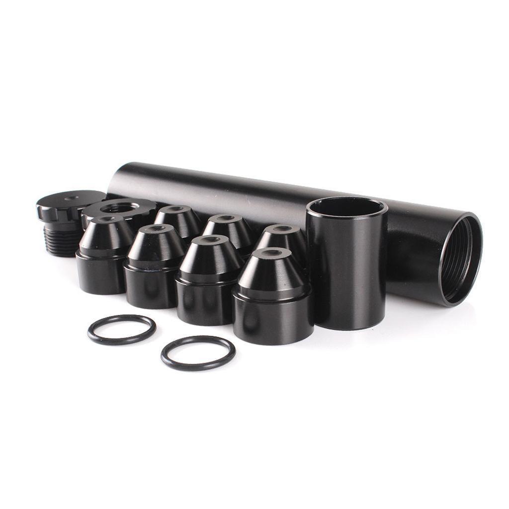 3-5pack 6in Aluminum Automotive Fuel Filter Car Oil Fuel Filter 1/2''-28 Black