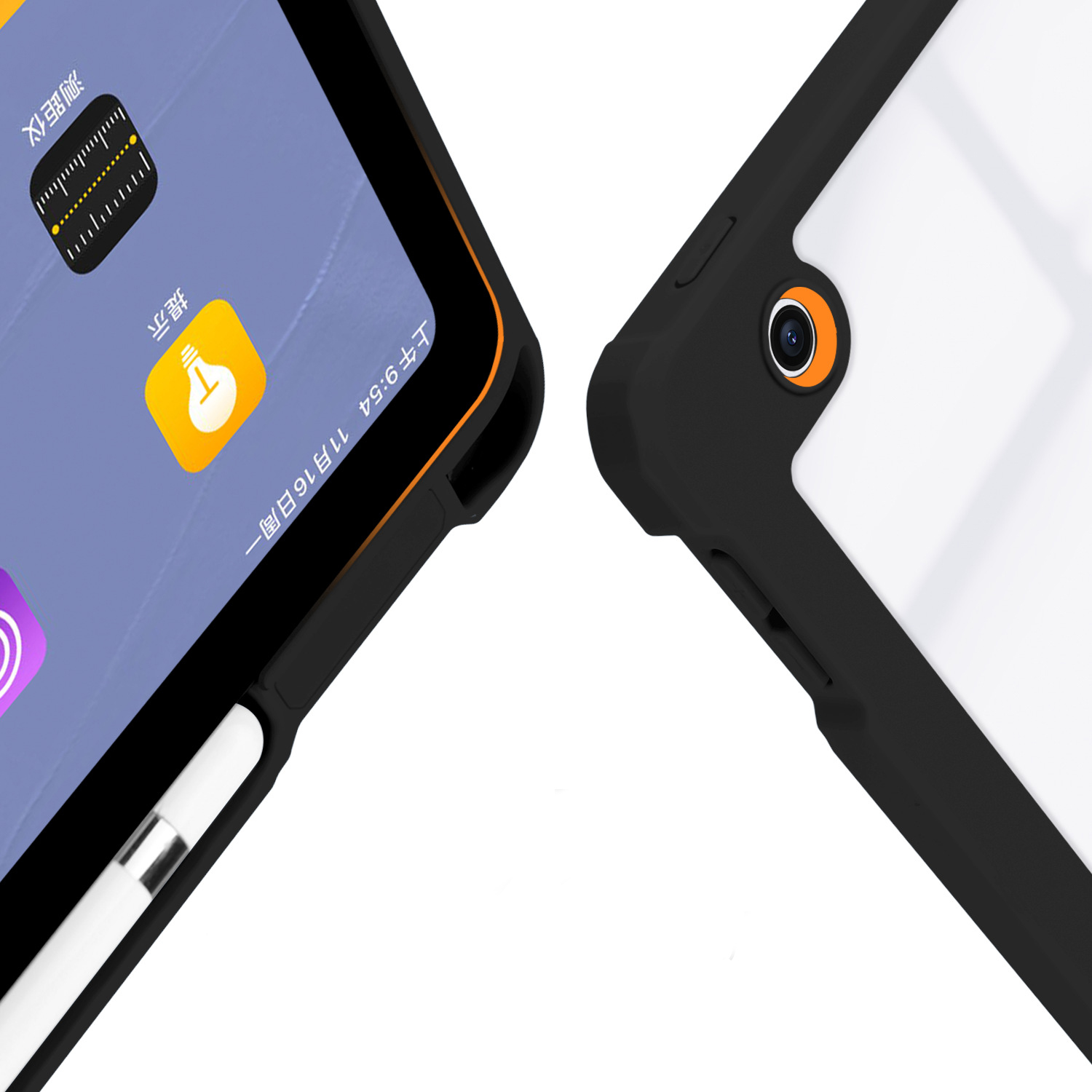 Bao Da Cover Dành Cho Apple Ipad Mini 6 8.3 Inch 2021 Có Khe Apple Pencil Đáy Cứng Trong Suốt Cạnh Mềm Hỗ Trợ Smart cover