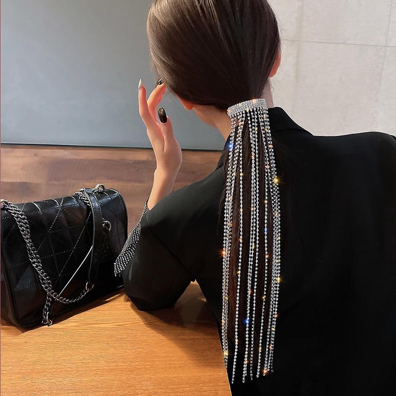 Diamond Tassel Hair Clip Rhinestone Fashion Ponytail Clip Hair Accessories