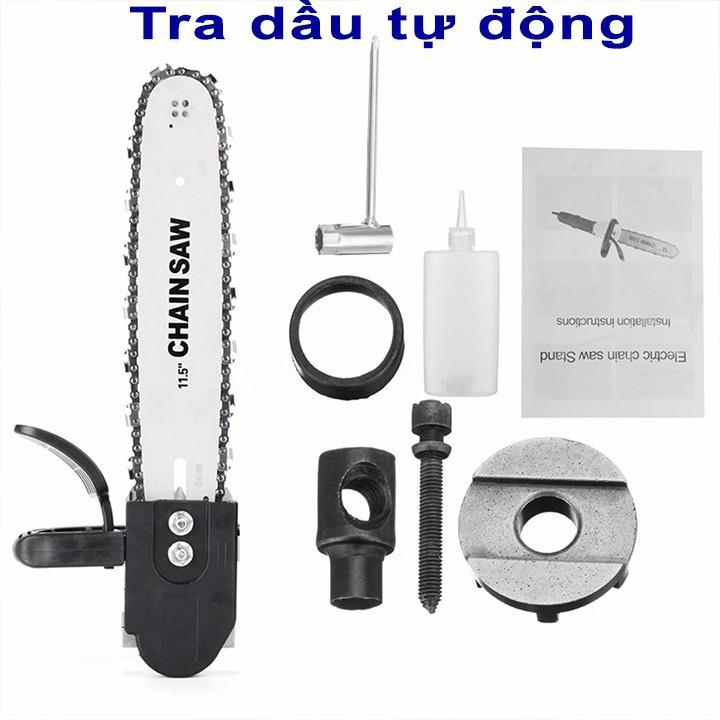 Lưỡi cưa xích gắn máy mài CHAIN SAW - luoi cua xich gan may mai - Có bình tra dầu tự động gắn liền