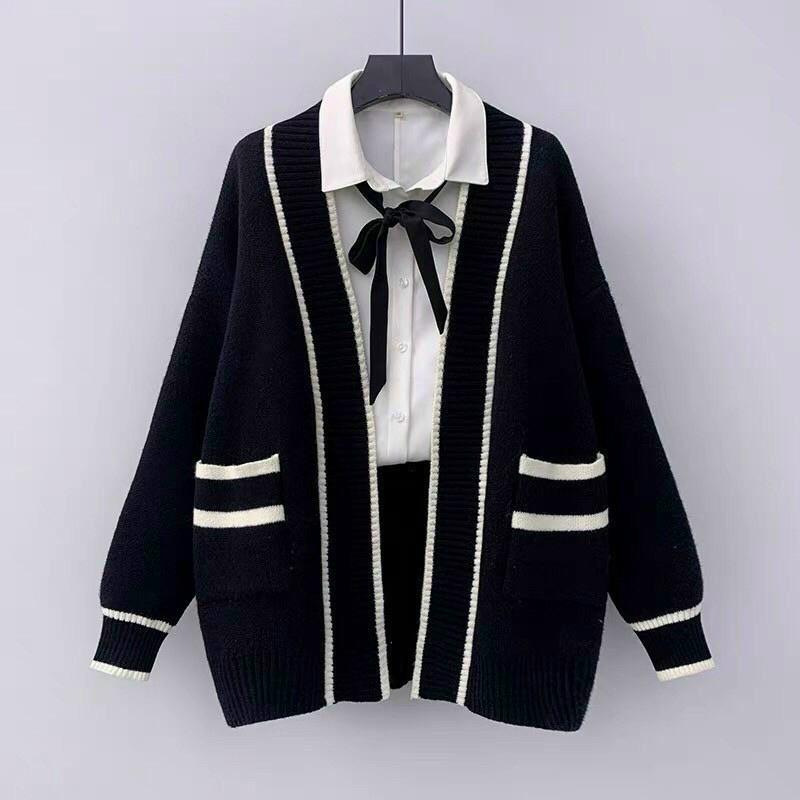 Áo Khoác Cardigan Dài Tay Dễ Thương Quảng Châu, Áo Len Mỏng Nữ Dài Tay