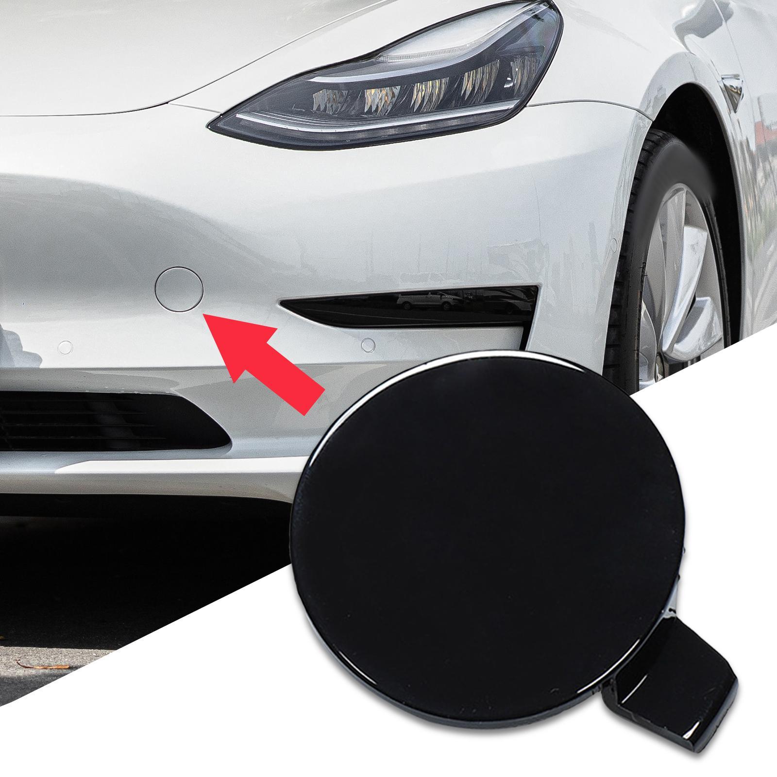 Front Bumper Tow Hook Eye Cover Caps for Tesla Model 3 Replacement Parts