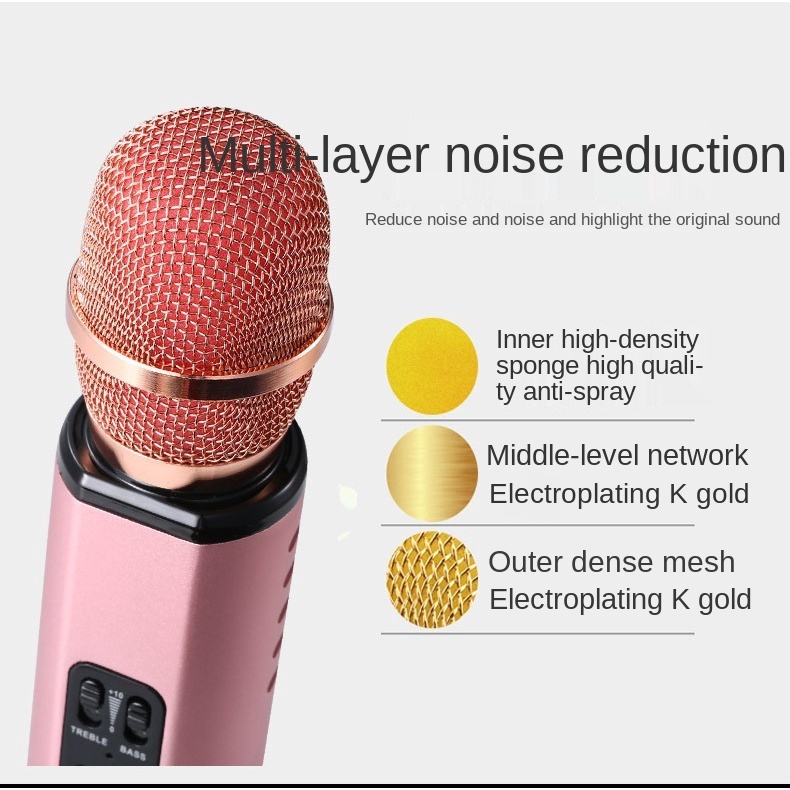 Micro Karaoke Bluetooth Cao Cấp CV Aluminum Alloy Tích Hợp Loa Kép Stereo, Âm Thanh Đỉnh Cao, Âm Bass Cực Chất, Mic Nhạy, Hát Nhẹ Và Hay Như Ca Sĩ - Hàng Chính Hãng