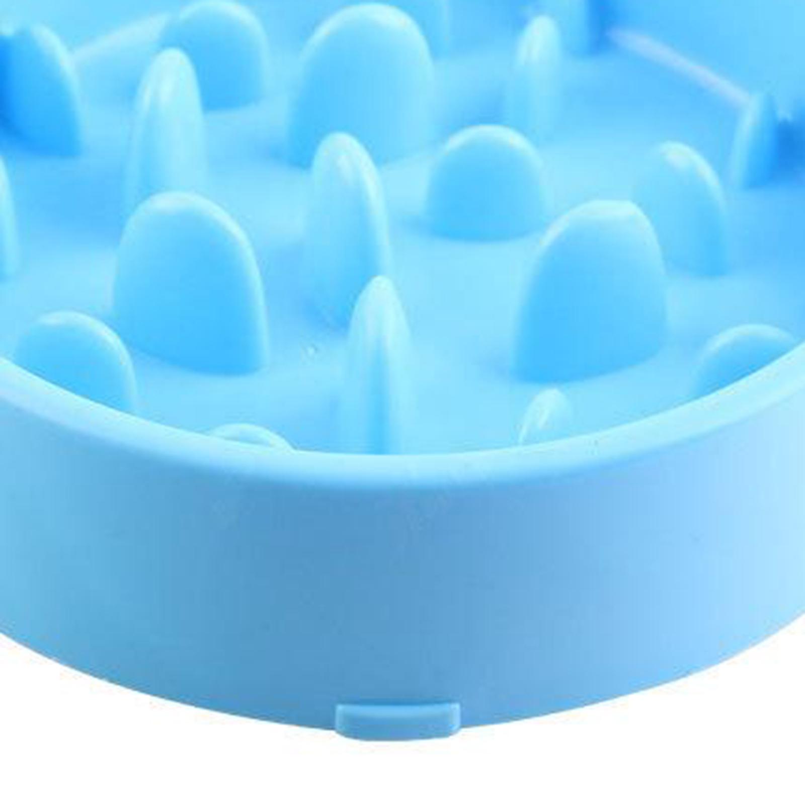 Slow Feeder Dog Bowl Pet Feeder Interactive Bloat Stop Dog Eating Dish Blue