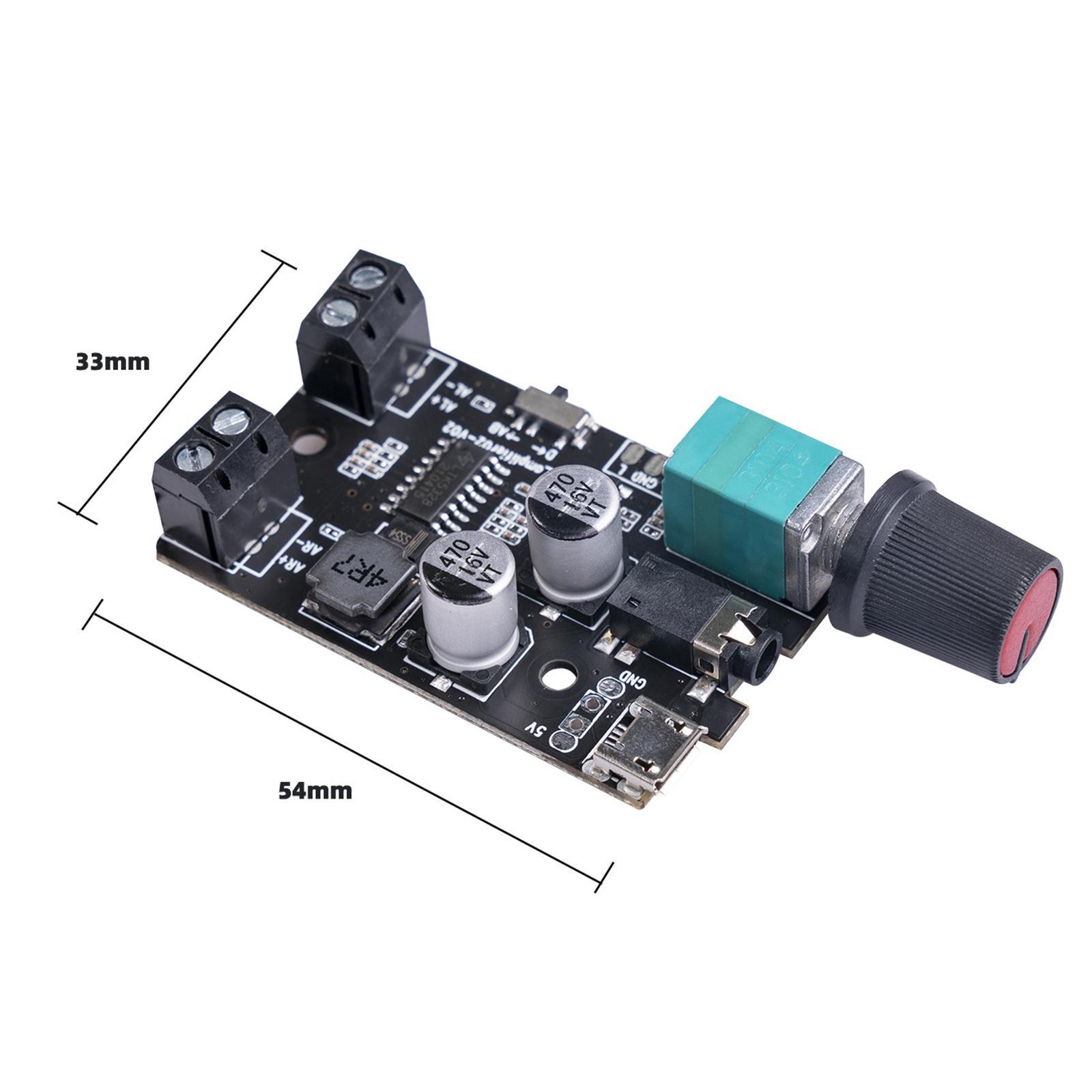 Digital Audio Amplifier Board with 3.5mm Audio Cable Mini Audio Amplify Board for DIY Sound System