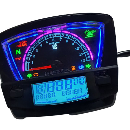 Đồng Hồ UMA CHÍNH HÃNG Cho Dream  Honda EX5  DIGITAL LCD METER BLUE  Bùm  97 Racing  Bùm TV