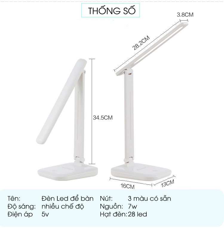 Đèn led chống cận H77 để bàn  thiết kế thông minh -hàng chính hãng