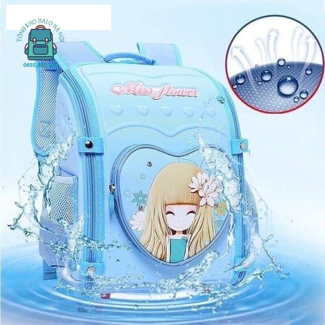 Balo học sinh Nữ, Balo học sinh Nam đi học - Cho Bé tiểu học từ lớp 1 đến lớp 5 - Chống Gù - Chống nước - Phản Quang 21020 Xanh